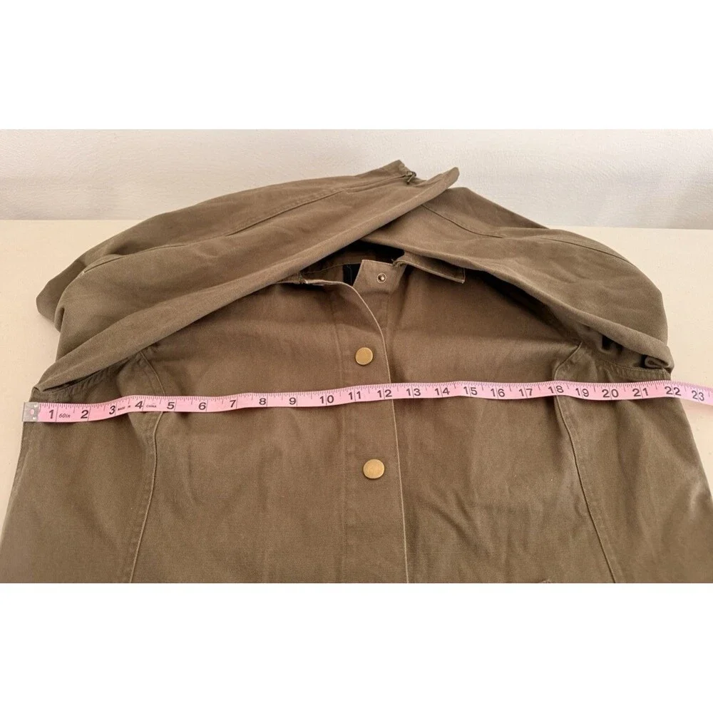 Duluth Trading Canvas Utility Field Jacket Women L Olive Green 100% Cotton - Picture 6 of 8